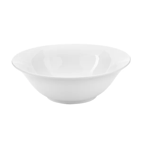 Salad Bowl 7in Plain White Porcelain