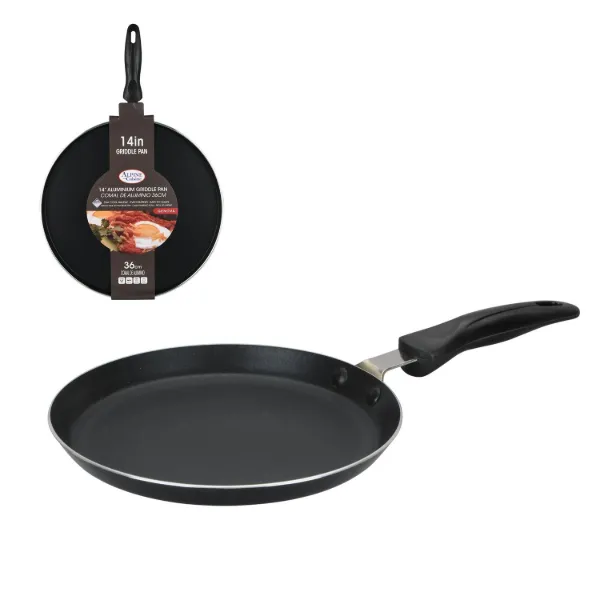 Griddle pan Aluminum 14inNonstick coating, Gray