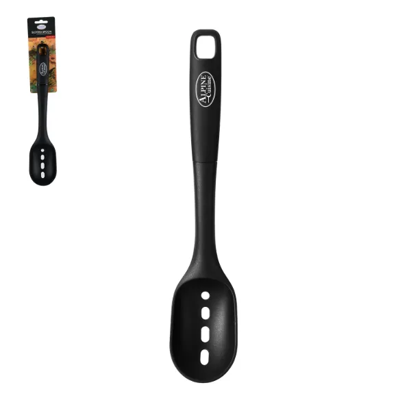 Slotted Spoon with Black TPR Handle