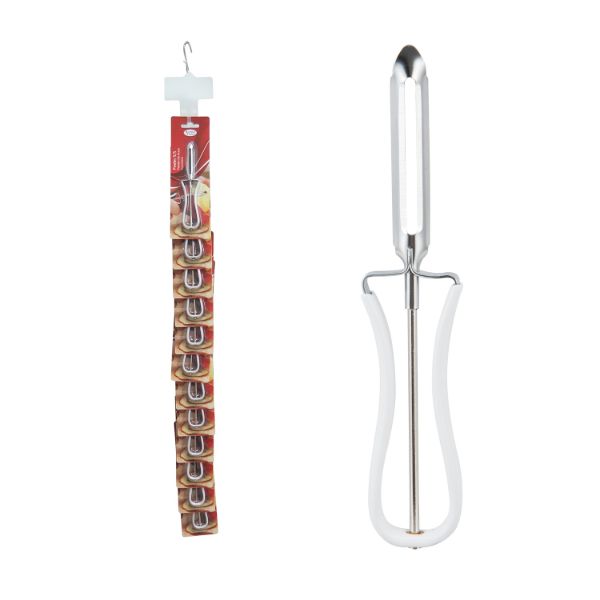 Peeler SS 6in with PVC coated Handle. clipstrip