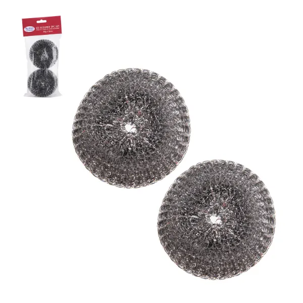 Scrubber 2pc Set SS 4in