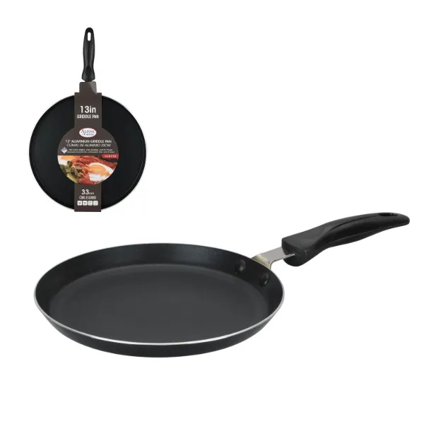 Griddle Aluminum13in Nonstick coating, Gray