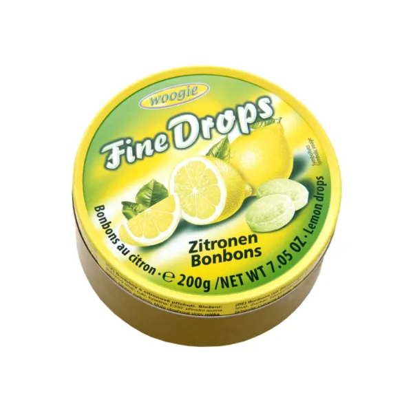 Woogie Fine Drops Lemon Candies 7oz 200g