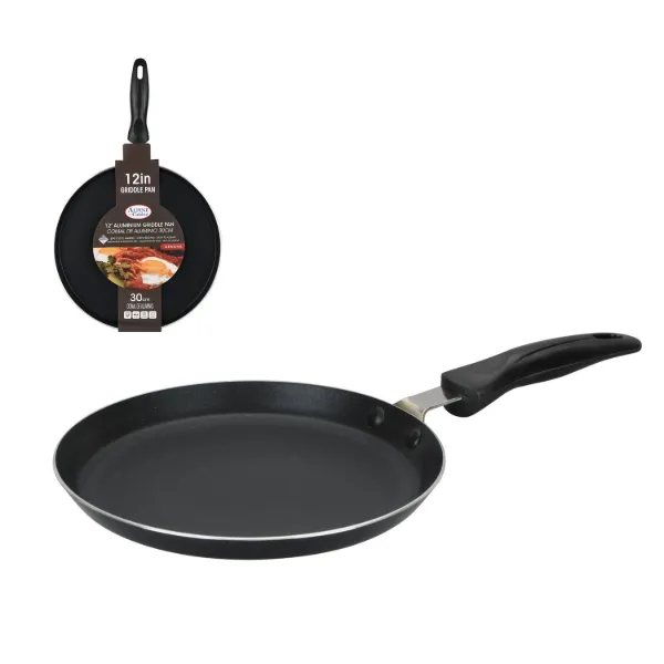 Griddle Aluminum 12in Nonstick coating Gray