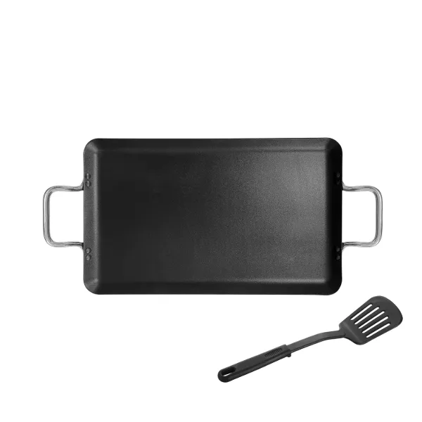 RC Aluminum Double Griddle with Metal Handles