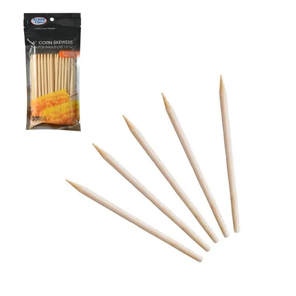 BBQ Bamboo Corn Skewer 6in 50 CT Bag