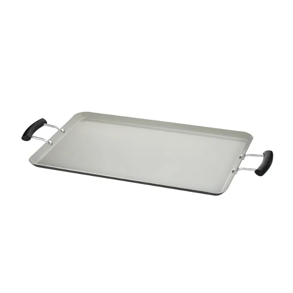 Griddle Aluminum19x11in Nonstick coating, Gray