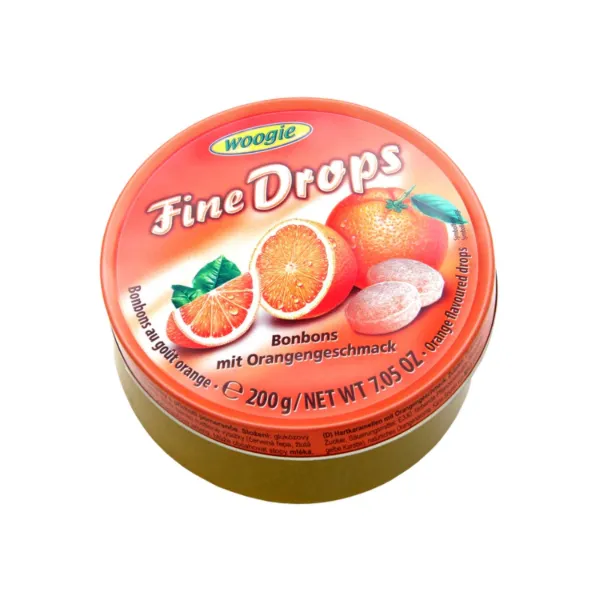 Woogie Fine Drops Orange Candies 7oz 200g