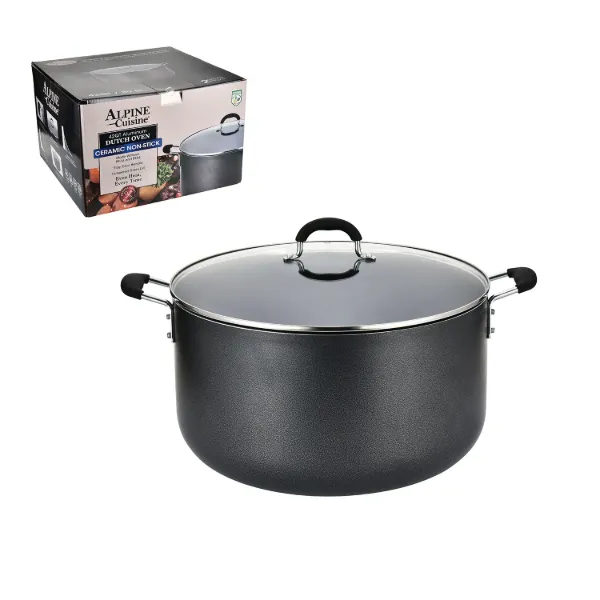 Dutch Oven Aluminum 38Qt Nonstick coating Gray