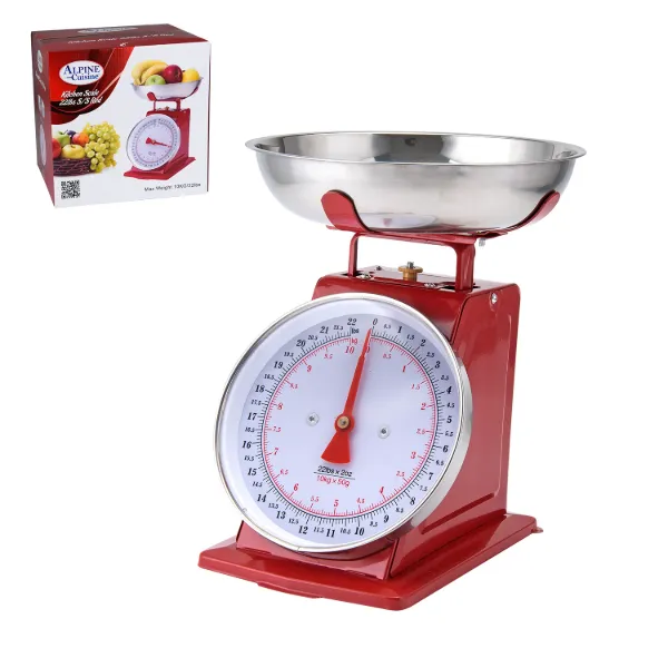 Kitchen Scale 22lbs SS Red