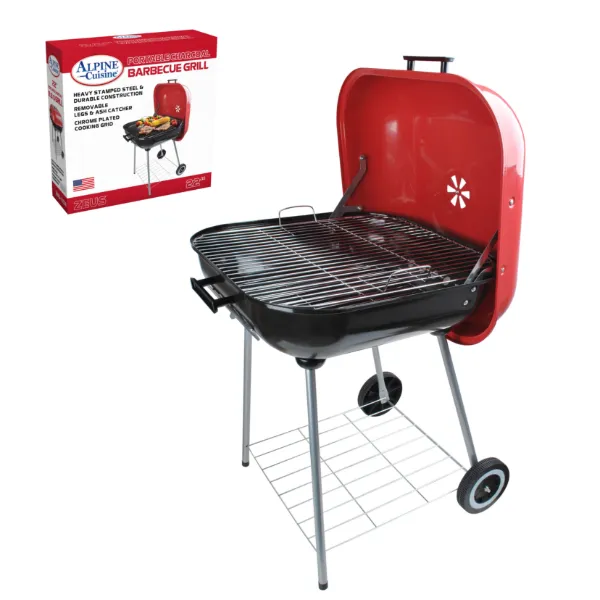 BBQ Grill Square 22x25in Red color