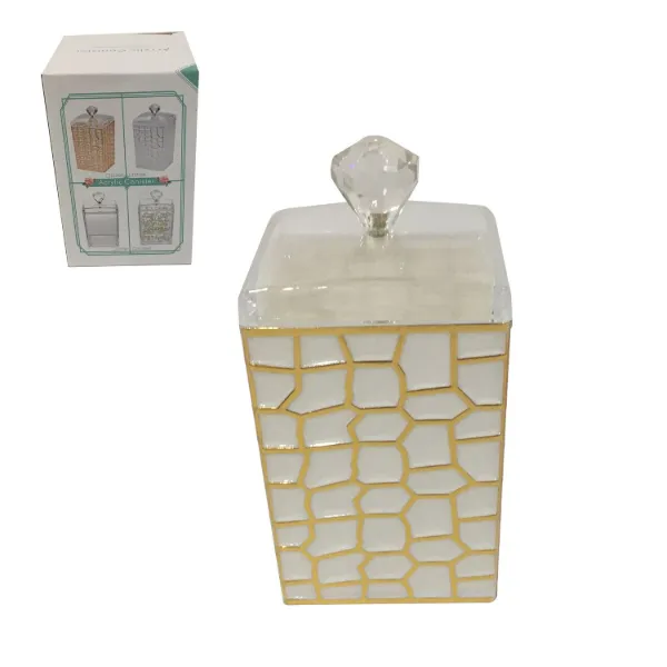 Acrylic Jar with Lid 3.5x3.5x7in