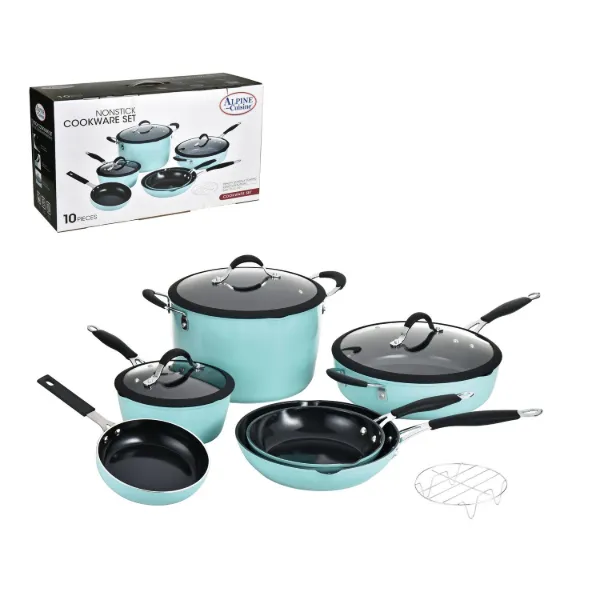 AC Set of 10pc Alum Forged Cookware with SS Handle