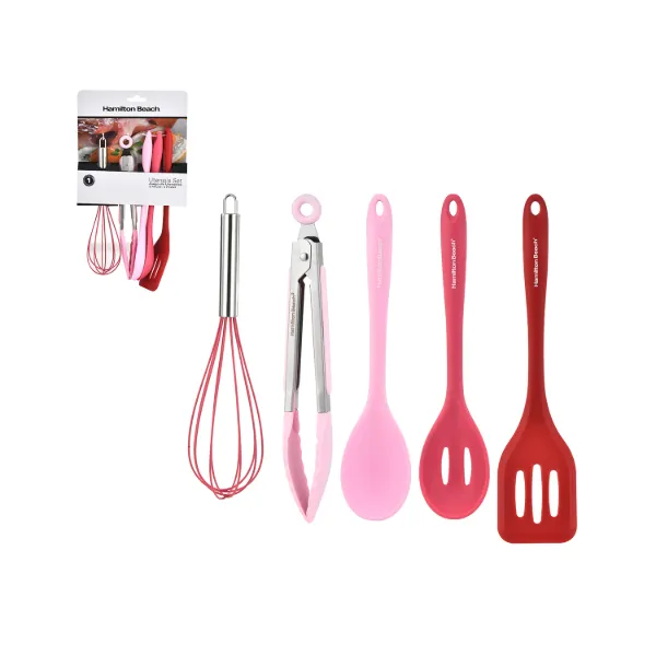 HB Set of 5pc Silicone Kitchen Utensils Pink