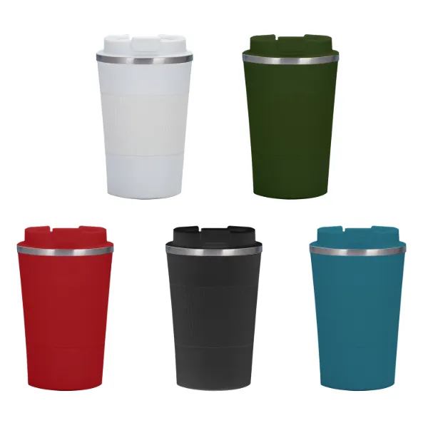 12oz Creative Stainless Steel Coffee Mug with Silicone Sleeve
