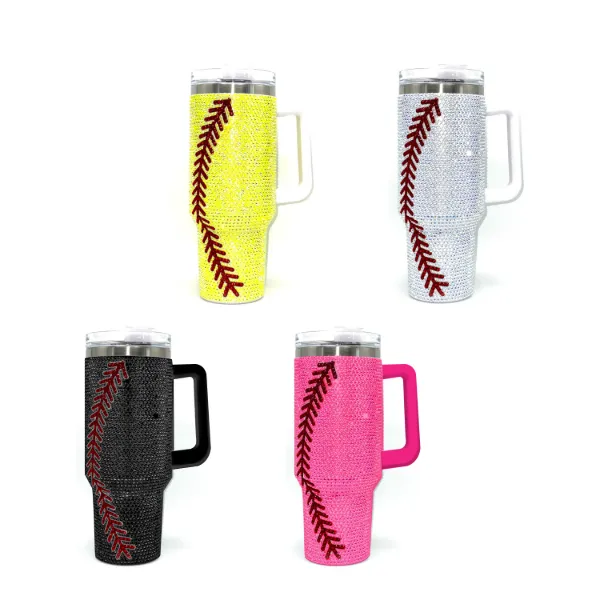 40oz Rhinestone Tumbler With Customized Design