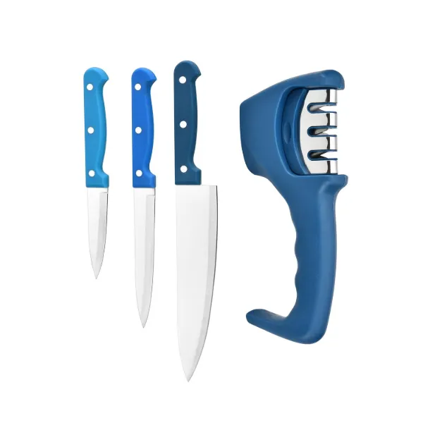 AC Set of 4pc Cutlery with Tonal Blue PP Handle