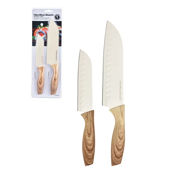 HB Set of 2pc Cutlery Beige with PP Handle