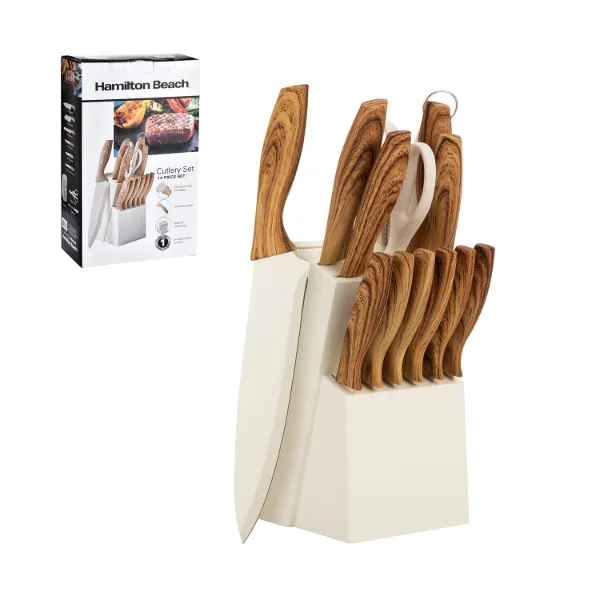 HB Set of 14pc Cutlery Beige with PP handle