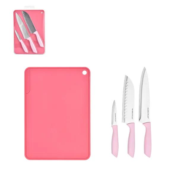 HB Set of 4pc SS Cutlery Blade with Cutting Board