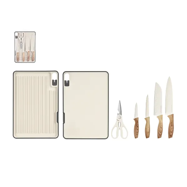 HB Set of 6pc Cutlery with  Cutting Board