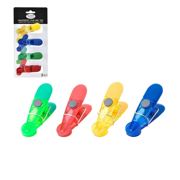 AC Set of 4pc Magnetic Clip with Soft Grip 3in
