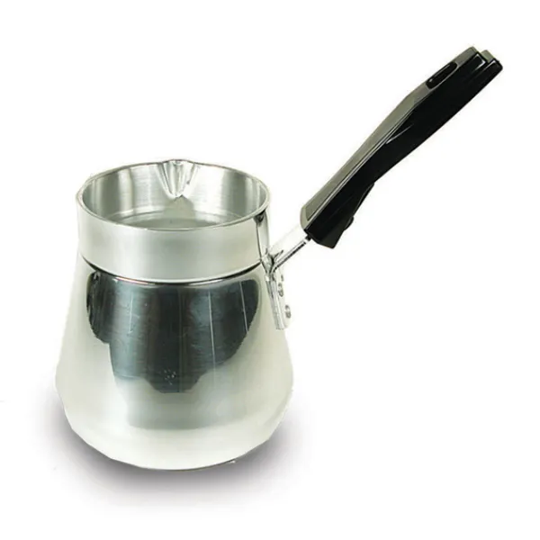 Coffee Warmer Alu. 20oz Blk Handle, Pyramid