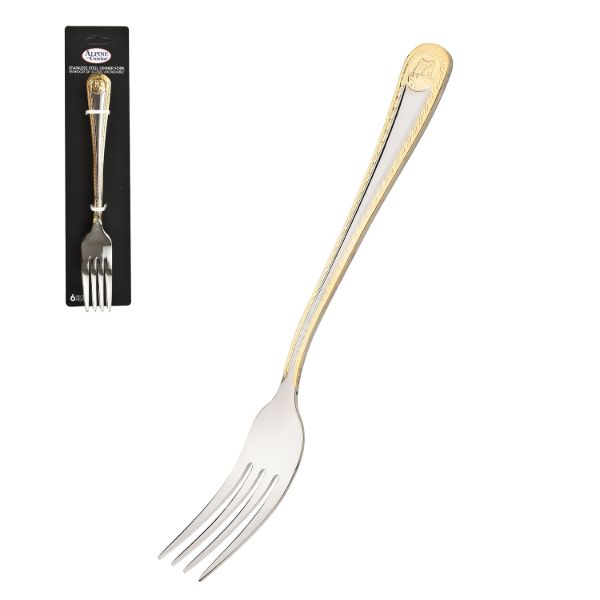 AC Set of 6pc SS Dinner Forks 8.18in