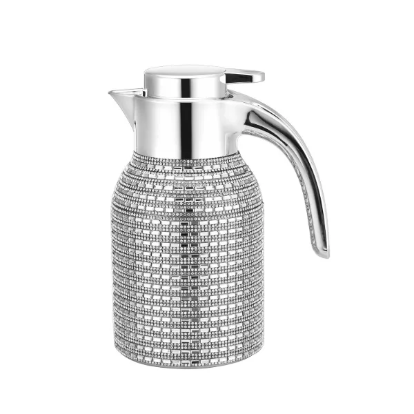 AC SHINY FLASK 1.0L 33.8OZ CHROME AND DIAMOND COATING