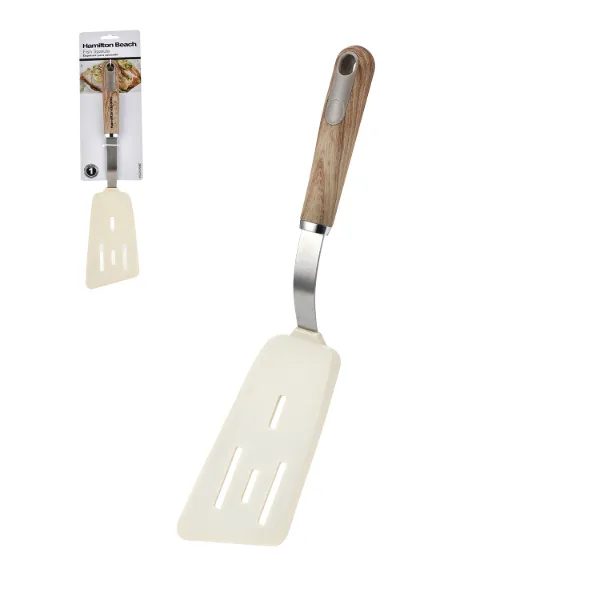 HB Silicone Fish Spatula with Softtouch Handle 13in Beige