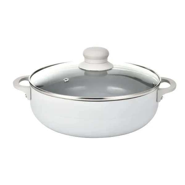 AC Alu. Caldero 5Qt 2.2mm Grey ceramic coating Matt grey painting with glass lid