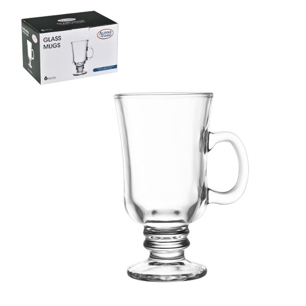 AC  glass mug color box set of 6  240ml 8.11oz