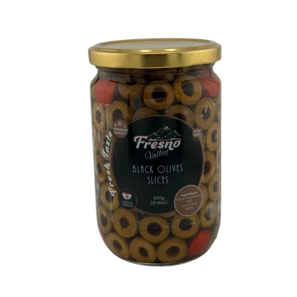 Fresno Valley Black Olive Slices 21.1oz 600g