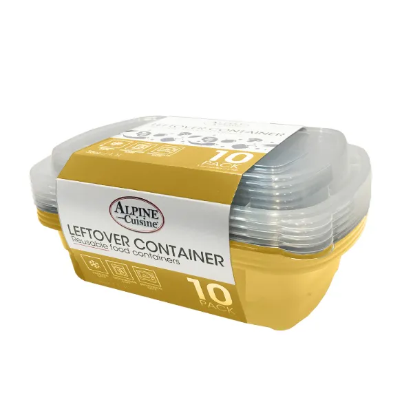 AC 10pk 38oz left over food container Lemon Drop Yellow