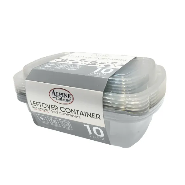 AC 10pk 38oz left over food container Norhern Gray