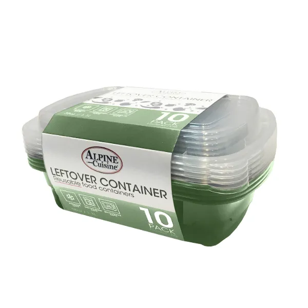 AC 10pk 38oz left over food container Watercress Green
