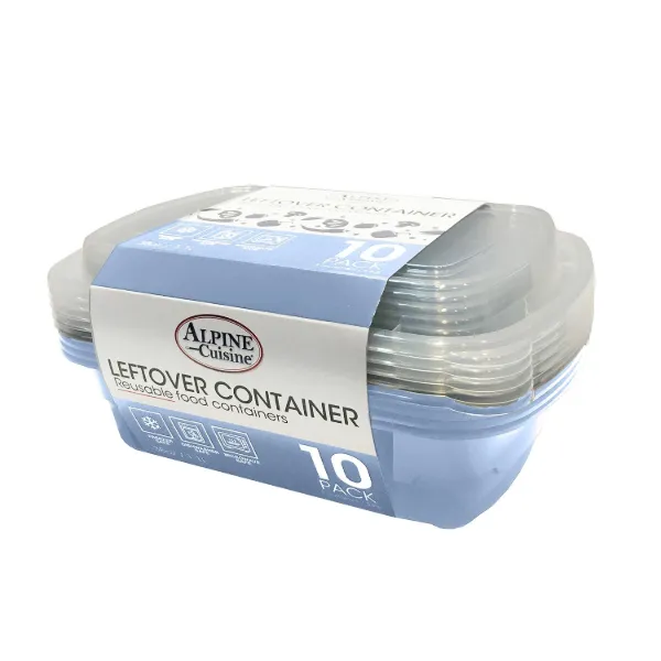 AC 10pk 38oz left over food container Chambray