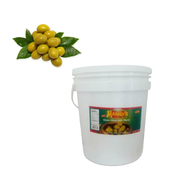 Al Mashrek Green Olives with Thyme 10kg 22lbs