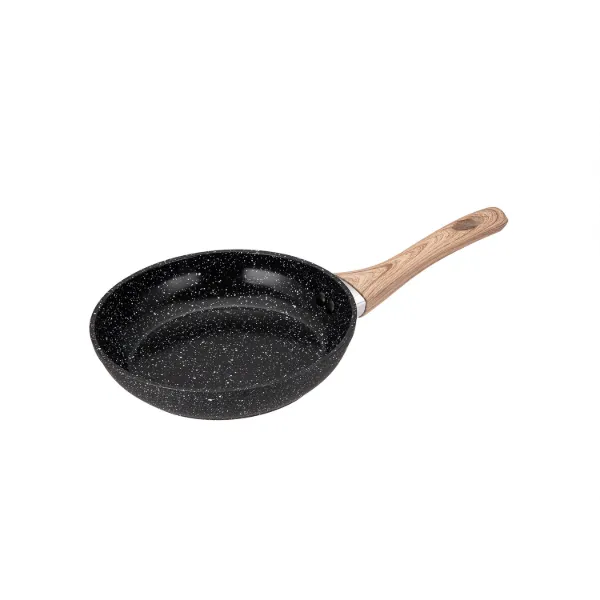AC Alum Forged Fry Pan Ceramic with Marble Coating Black 8in