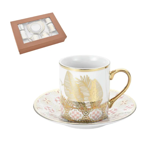 AC Porcelain Coffee Cup and Saucer 6+6 100ml 3.5oz