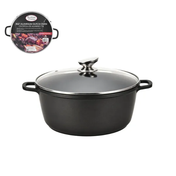 AC Alum Casserole with Lid and Induction Bottom 8Qt 12in