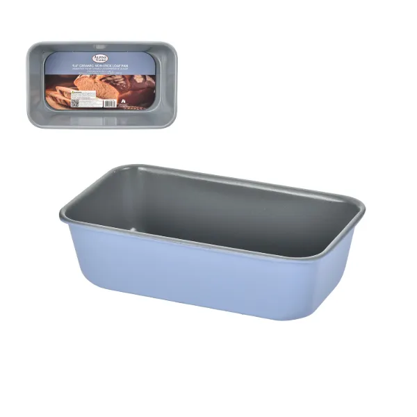 AC 9x5in Chambray Blue Loaf Pan 0.6mm Gray Nonstick coating