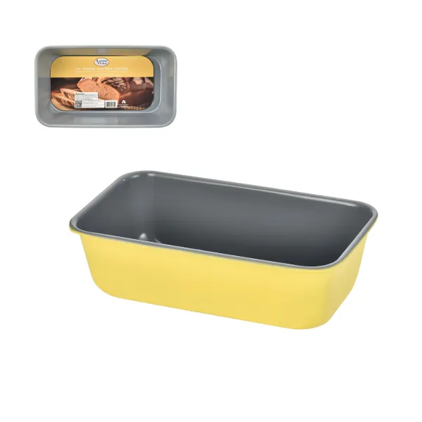 AC 9x5in Lemon Drop Yellow Loaf Pan 0.6mm Gray Nonstick coating