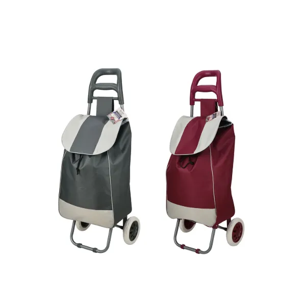 AC Shopping cart Burgundy and Charcoal grey mixed color 13.39x11x37in