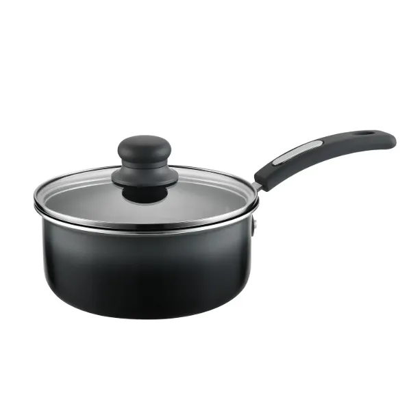 HB Alum Sauce pan 3Qt Blk ceramic coating, Gradiant Blk and grey