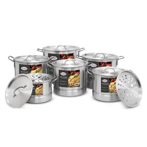 AC "Alu. Steamer Pot 18pc Set, 8, 12, 16, 20, 24, 32QT"