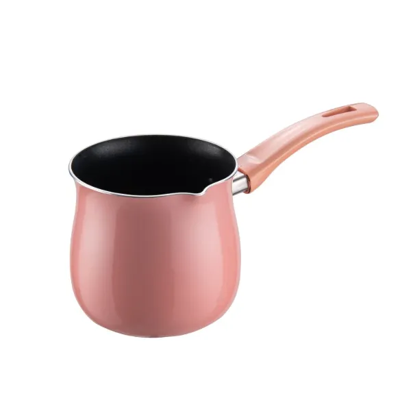 Coffee Warmer Alum. 48Oz with Black Nonstick Coating,Desert Flower Painting