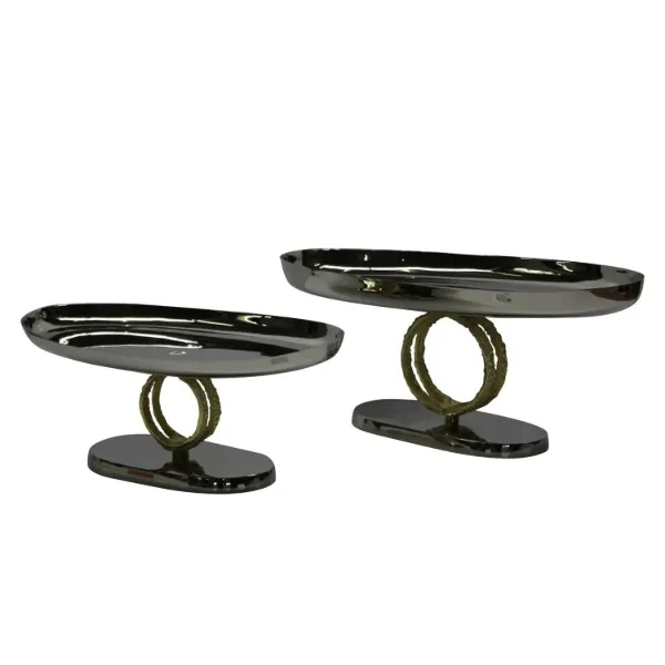Cake Tray 14.5x8.5x6in Gold Finished