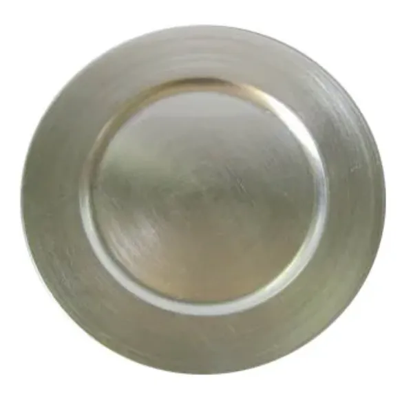 Plastic Charger Plate 13in Silver