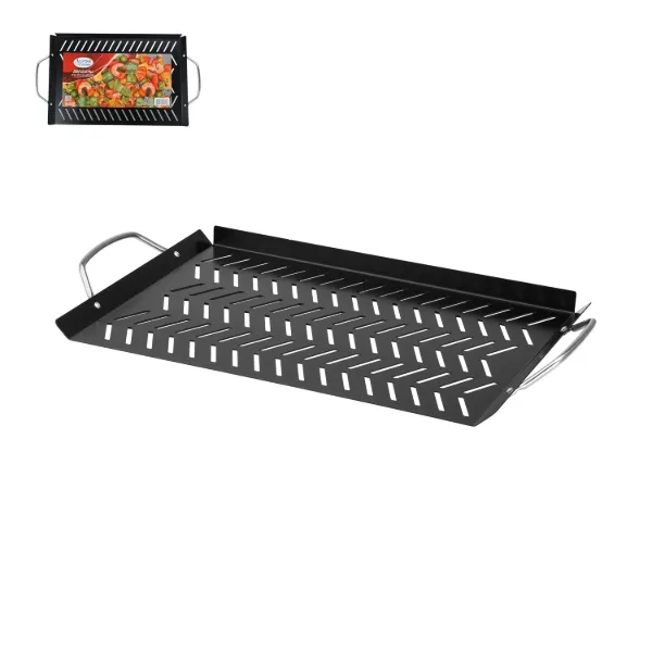 Grill Grid 18x10x1.5in Carbon steel with Nonstick coating